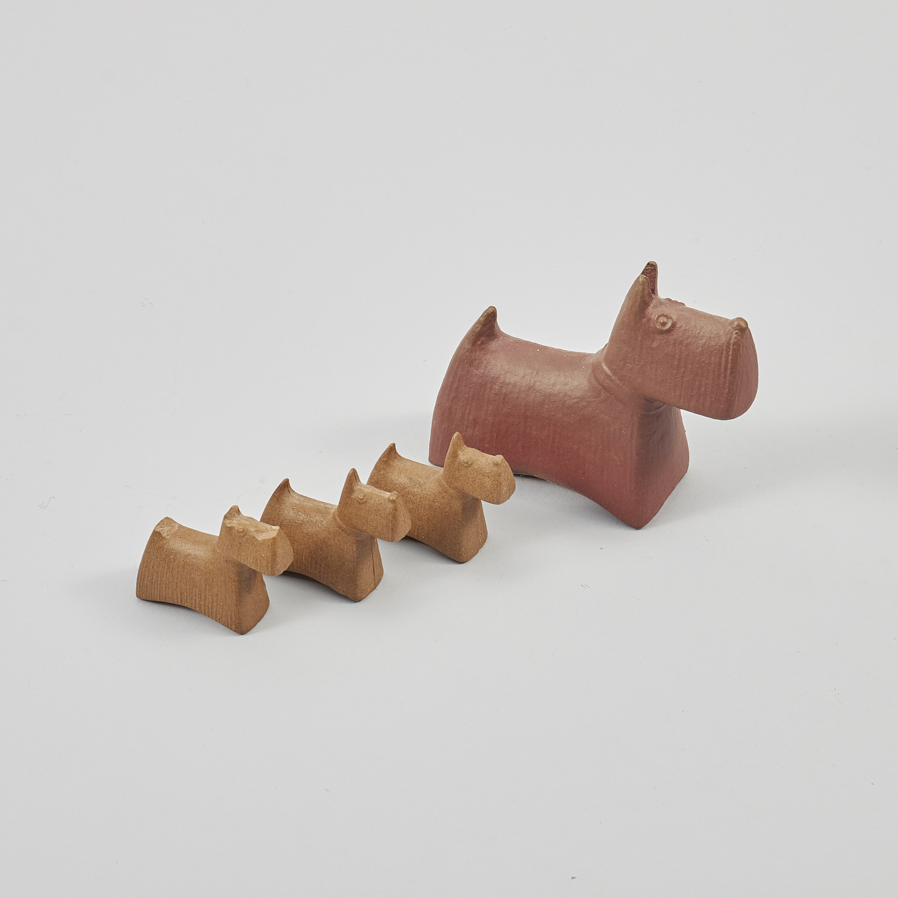 Skulpturer, 4 st, Stig Lindberg (1916-1982), Gustavsberg, Skottar